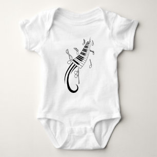 T-shirt Notas do piano e da música