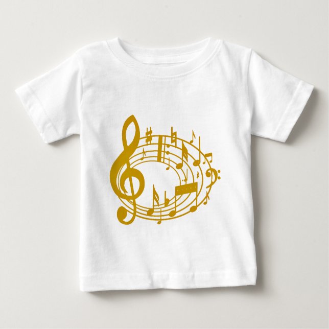 T-shirt Notas Douradas_ (Frente)