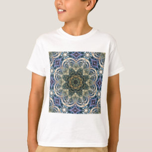 T-shirt Nova Era Boêmia Yoga Azul Roxo Mandala
