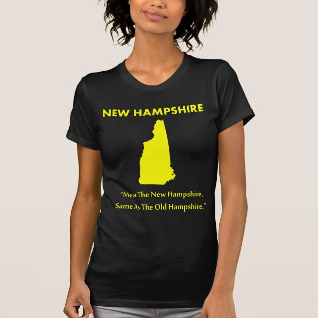 T-shirt Nova Hampshire - Conheça a Nova Hampshire... (Frente)