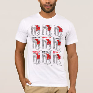 T-shirt Nova Iorque Bklyn Arco da ponte do Brooklyn