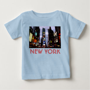 T-shirt Nova York Baby Creeper Orgânico Lembrança de Nova 