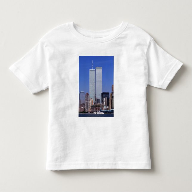 T-shirt Nova York, EUA. Torres gêmeas do famoso mundo (Frente)