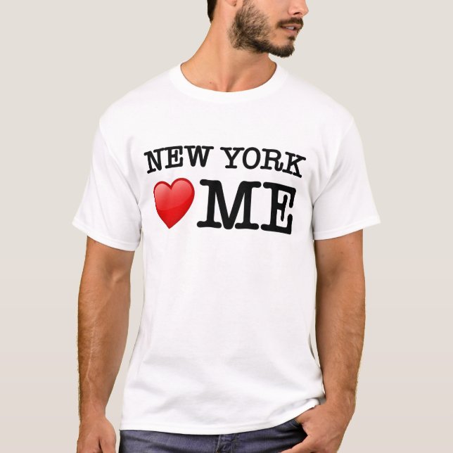 T-shirt Nova York me ama, eu amo (Frente)