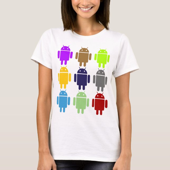 T-shirt Nove inseto Droids (humor múltiplo das cores do (Frente)