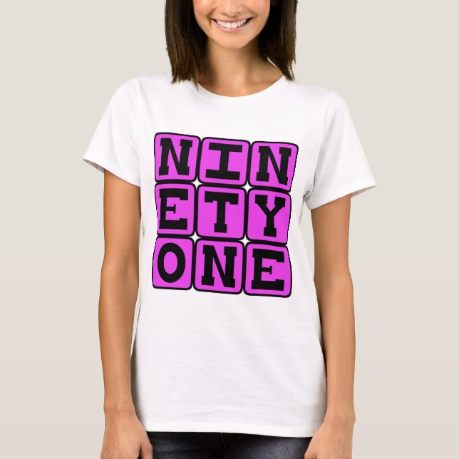 T-shirt Noventa e Um, Número 91 (Frente)