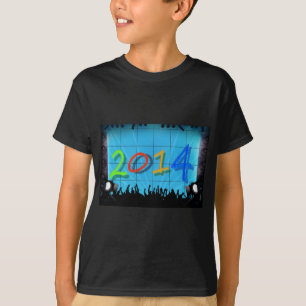 T-shirt Novo ano 2014, Office City Party Colorful Art