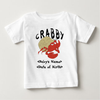 T-shirt novo Crabby personalizado do bebê