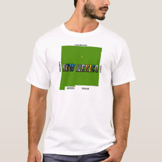 T-shirt Novo Texto de Foto do Mapa do México