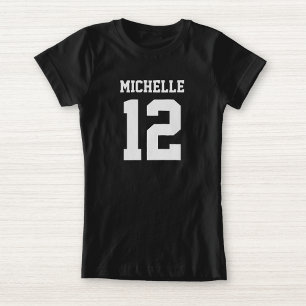 T-shirt Número de Nome Personalizado Girls Sport Jersey T-