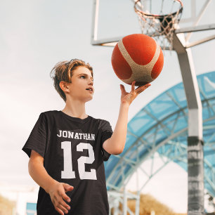 T-shirt Número de Nome Personalizado Meninos Esporte Cami