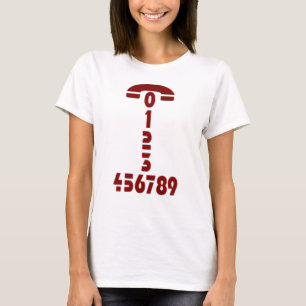 T-shirt número de telefone