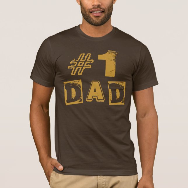 T-Shirt Número Um Pai Grunge Jersey (Frente)