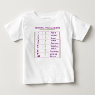 T-shirt Números etíopes/Amharic