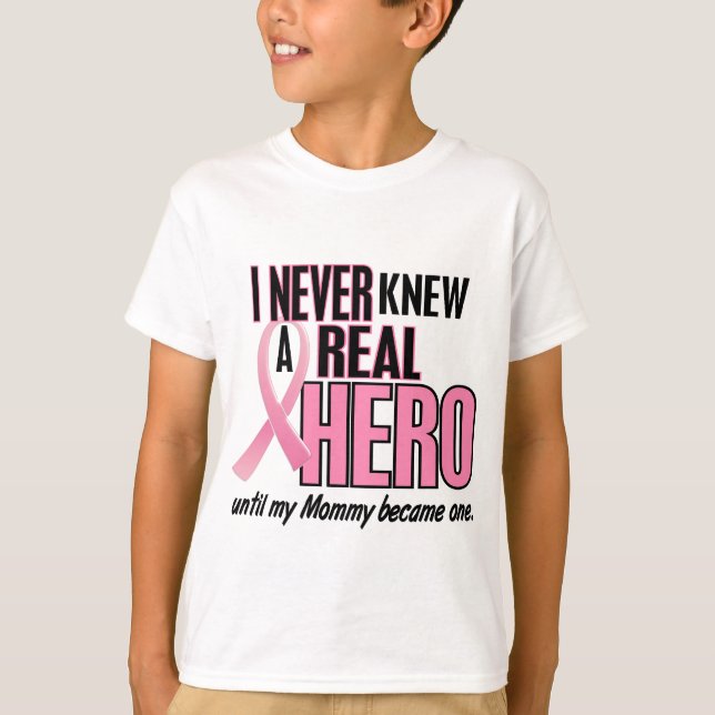 T-shirt Nunca conheceu uma MAMÃE real do herói (o cancro (Frente)