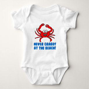 T-shirt Nunca Crabby Na Praia