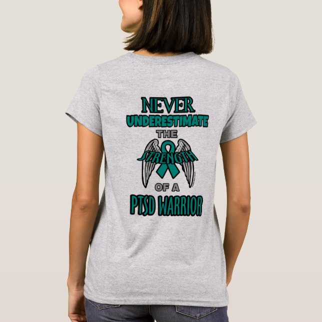T-shirt Nunca… guerreiro de PTSD (Verso)