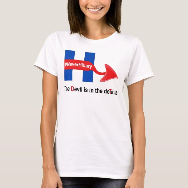 T-Shirt Nunca Hillary Devil Details (Frente)