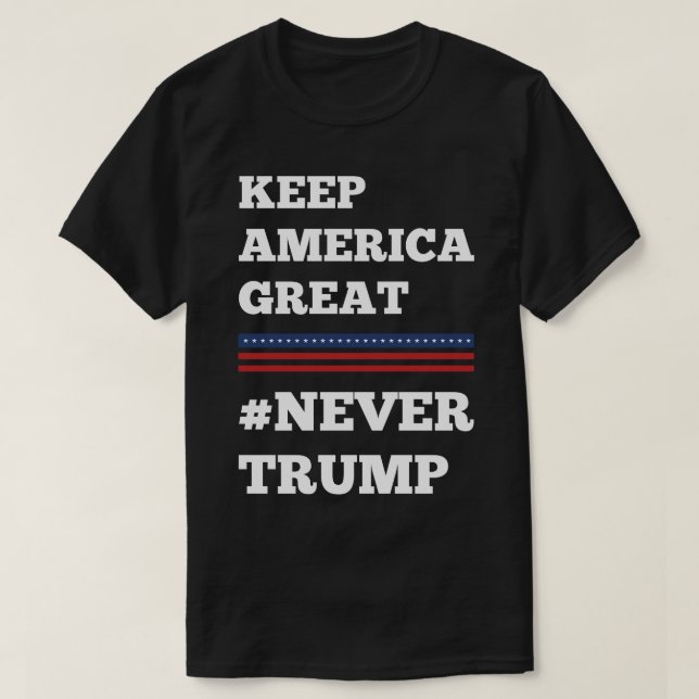 T-shirt Nunca Trump (Frente do Design)