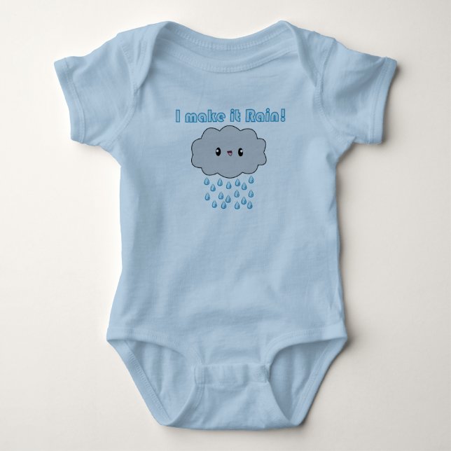 T-shirt Nuvem de chuva de Kawaii eu faço-a chover! (texto (Frente)