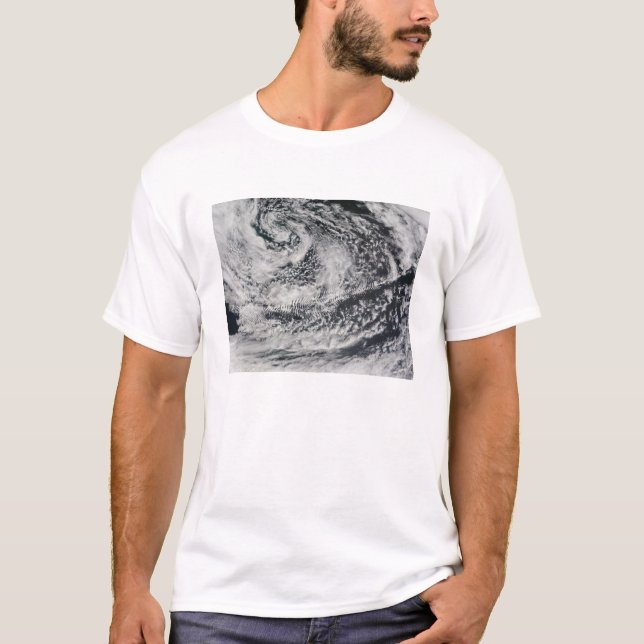 T-shirt Nuvens de ondas em forma de navio 2 (Frente)