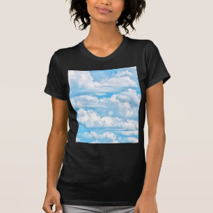 T-shirt Nuvens ensolaradas felizes, céu azul claro