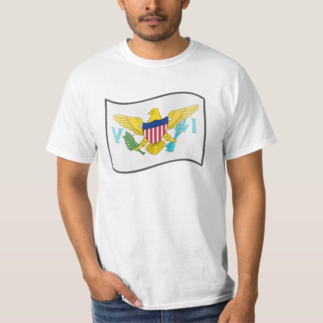 T-shirt Nuvola nós Virgin Islands, os Estados Unidos (Frente)