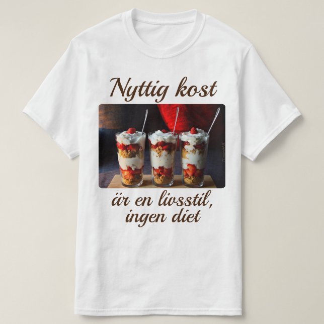 T-shirt — Nyttig kost (Frente do Design)