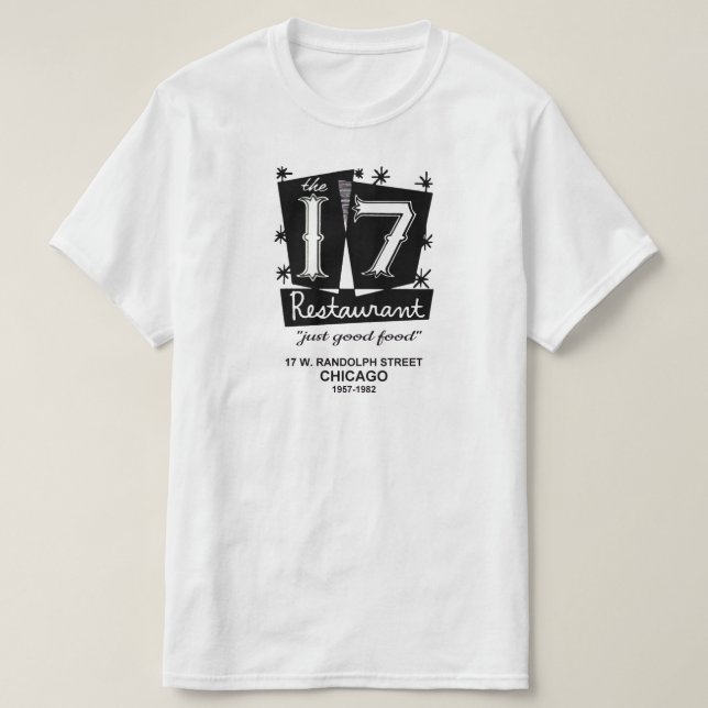 T-shirt O 17 Restaurante, Chicago, IL (Frente do Design)