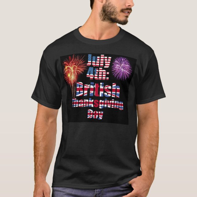 T-shirt O 4 de julho britânico (Frente)
