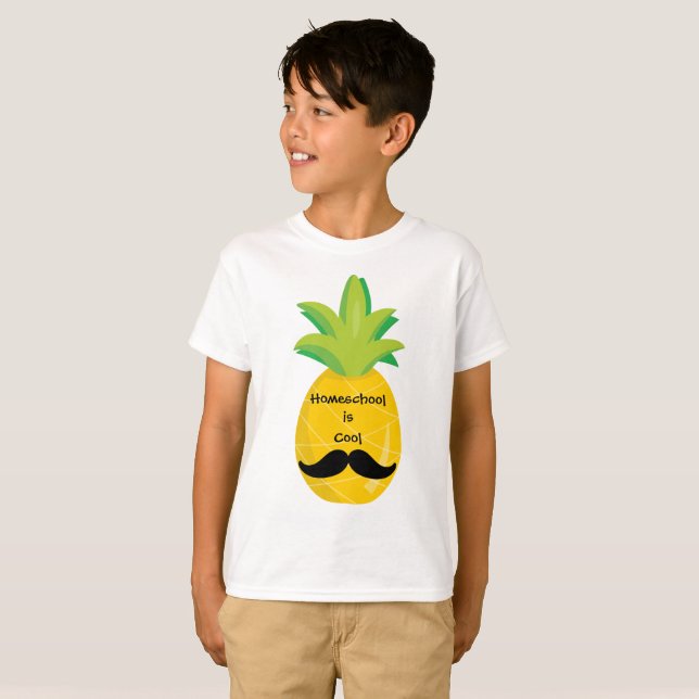 T-shirt O abacaxi com bigode é Legal (Frente Completa)