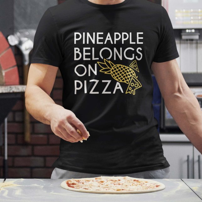 T-shirt O Abacaxi Pertence À Pizza (Criador carregado)