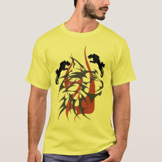 T-shirt O abstrato tribal de Robert com panteras