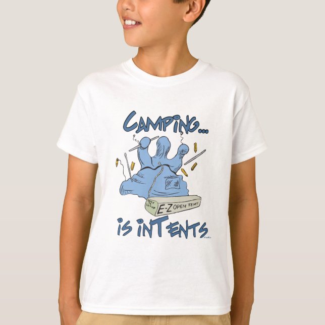 T-shirt O acampamento é intenção (Frente)