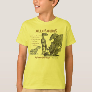 T-shirt O Allosaurus meu dinossauro interno caçoa a camis