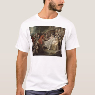 T-shirt O almoço da caça, detalhe dos comensais, 1737