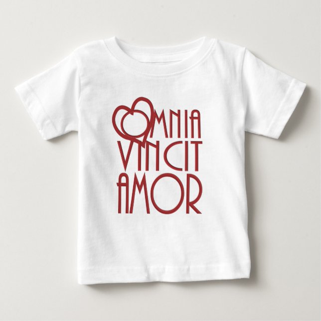 T-shirt O amor de Omnia Vincit Amor conquista tudo (Frente)