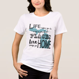 T-shirt O Amor do Mapa Michigan Traz Você Para Casa