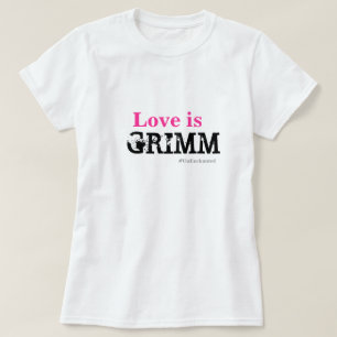T-shirt O amor é o branco básico T das mulheres de Grimm