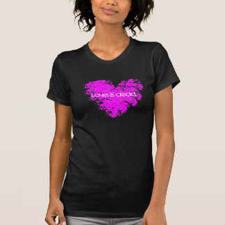 T-shirt o amor está inoperante