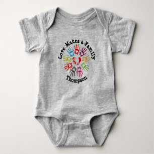 T-shirt O amor faz uma família - adopção da parentalidade