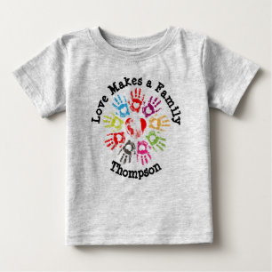 T-shirt O amor faz uma família - adopção da parentalidade
