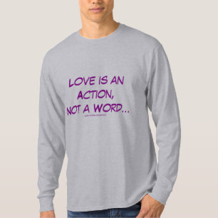 T-shirt O amor não é uma palavra