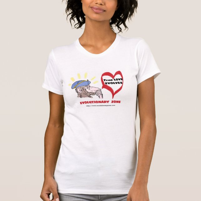 T-shirt O amor verdadeiro macaco-macaco (Frente)
