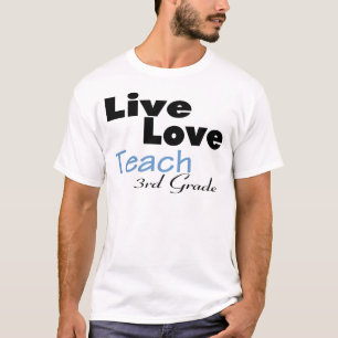 T-shirt O amor vivo ensina a ó categoria (azul)