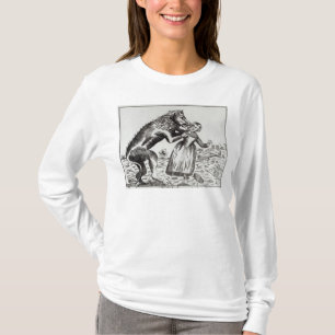 T-shirt O animal de Gevaudan que ataca uma rapariga