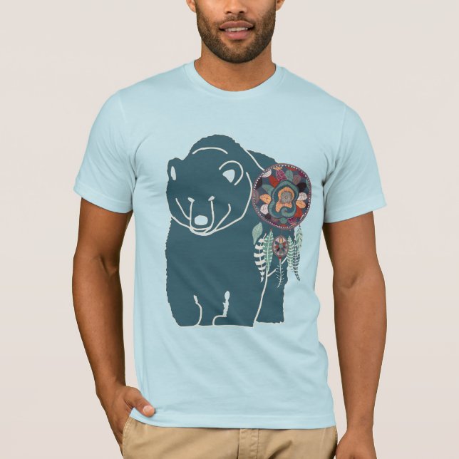 T-shirt O Animal Totem Bear Spirit - Native American (Frente)