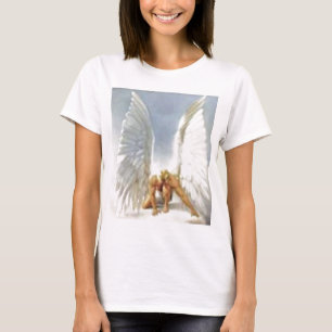 T-shirt O anjo do PIC da proteção personaliza para trás