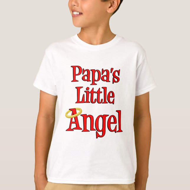 T-shirt O anjo pequeno da papá (Frente)