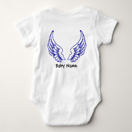T-shirt O anjo voa o azul conhecido do Bodysuit do bebê